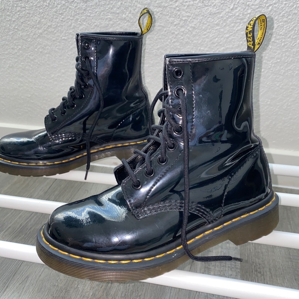 Black Patent Leather Dr. Martins